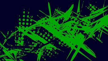 Abstract green and blue design with irregular lines and dots. vector