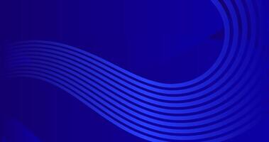 Abstract blue background with curved lines. vector