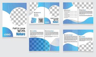 Simple Creative Attractive Unique brochure design. Modern Minimalist octafold Brochure Design template for promote your business. vector
