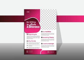 Simple Creative abstract flyer design template with Organic shapes combinations. vector