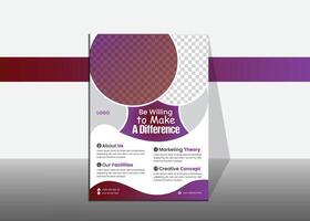 Simple Modern Minimal Abstract Flyer Design Template. vector