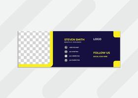 Professional Email Signature Template with Customizable Background and Layout vector