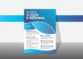 Simple Modern Minimal Abstract Flyer Design Template. vector