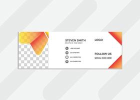Minimalist Email Signature Design with Clean Lines and Professional Look vector