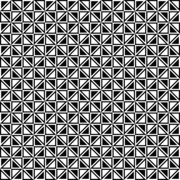 Seamless monochrome triangle pattern design vector