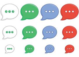Chat Round Dialogue Circular Message Bubbles vector