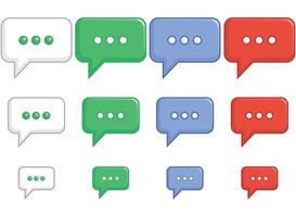 Chat Rectangle Dialogue Box Message Bubbles vector