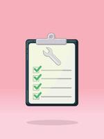 To Do List Spanner Repair Tasks vector