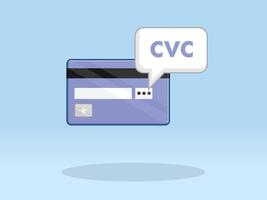 Credit Card Verification Code CVC Number vector