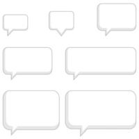 Chat Rectangle Dialogue Bubbles Square Message vector