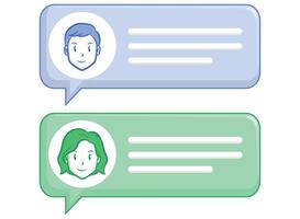 Chat Notification Message with Contact Photo vector