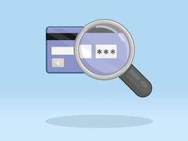 Credit Card Magnifier CVV Back Code vector