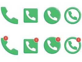 Telephone Symbols with Notification Number vector