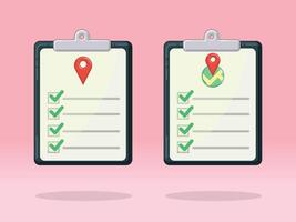 To Do List Map Location Pin vector