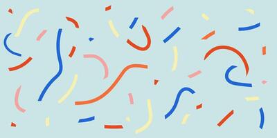 Abstract colorful background with different lines. Design template for print, card, web banner, poster vector
