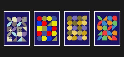Minimalist Poster and Cover Design Set. Abstract Shape Background for Magazine Brochure Flyer and Page Layout vector
