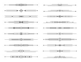Art deco dividers, menu border lines and frames vector