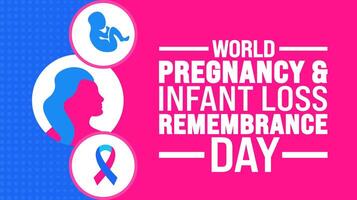 World Pregnancy and Infant Loss Remembrance Day background or banner design template is observed every year in October. Holiday concept. Template for card, poster, placard, template. eps 10 vector