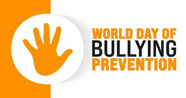 World day of Bullying prevention background or banner design template is observed every year in October. Holiday concept. Template for card, poster, placard, template. eps 10 vector