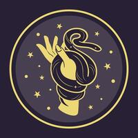 Ophiuchus Zodiac Sign A Unique Artistic Representation Exploring Its Various Aspects and Meanings. astrological signs, celestial objects, astrology, mystical, space, predict the future vector