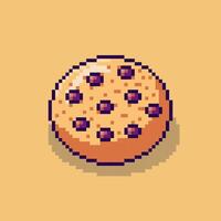Pixel art Cookie game asset design vector