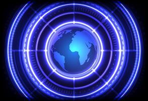 Digita background abstract global hologram technology. Design for ring, sphere, circle, , technology digital, machine. vector