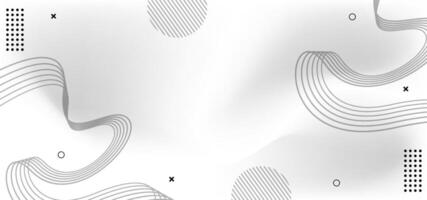 Abstract background with flowing lines and geometric shapes. vector