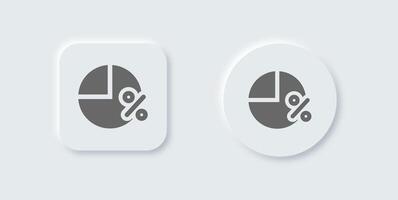 Commission solid icon in neomorphic design style. Finance signs illustration. vector