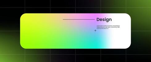 Modern design element in gradient color. Futuristic pop up interface. vector