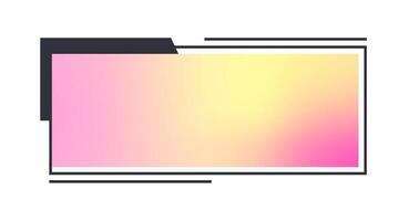 Futuristic element illustration. Colorful lower third overlay. vector