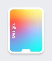 Futuristic square gradient background. Pop up window illustration. vector