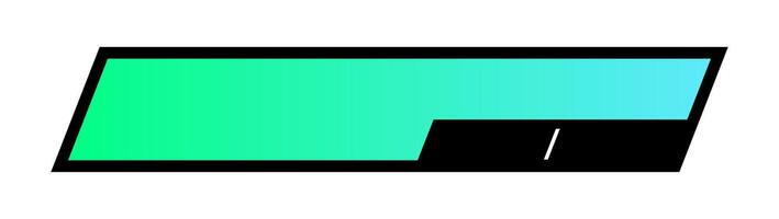 Futuristic element illustration. Colorful lower third overlay. vector
