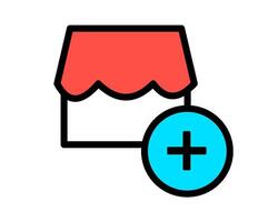 Illustration of following a store to receive updates or notifications about new products vector