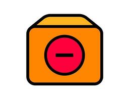 illustration of removing or deleting a product from inventory or listing vector