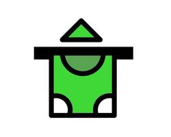 Illustration indicating the action of taking money out from an account, relevant in banking contexts vector