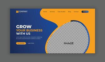 Digital marketing landing page UI design, Digital marketing agency website homepage, Hero section design, hero banner, website banner design vector
