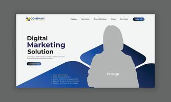 Digital marketing landing page UI design vector