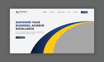 Digital marketing business landing page UI design or Digital marketing agency website homepage, Hero section design, hero banner vector
