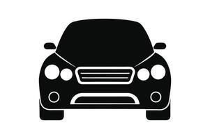 Car icon set. Automobile From Various Sides, Monochrome symbol. Side, Bottom, Top, Front View, Isometric Projection, Interior of the Car. Black and white style vector