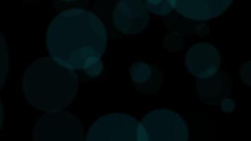 Loop floating moving big blue blurred bokeh bubbles lights motion video