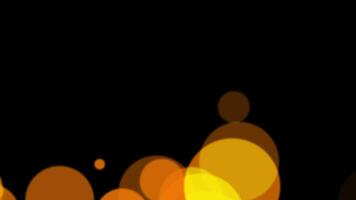 Abstract big glow orange bokeh particles float up animation video
