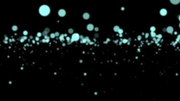 Abstract animation loop blue bokeh particles glow flow up video