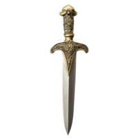 Front view vintage dagger transparent background png