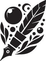 The Craft of Calligraphy and Writing with a Feathered Quill vector