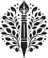 The Feathered Quill as a Mark of Creativity and Authorship vector