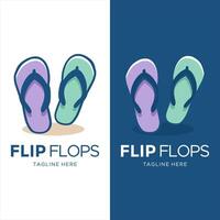 simple logo design for a pair of flip flops vector