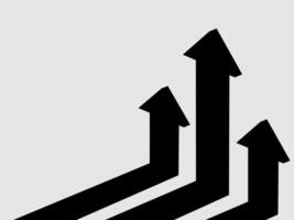 an arrow pointing up with three arrows pointing down vector