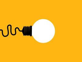 Thinks of an idea on a light bulb vector