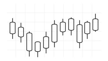 a line graph of candles on a white background vector