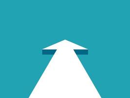 an arrow pointing up on a blue background vector